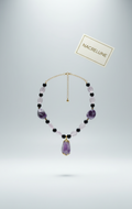 Collier Améthystes Variées Naturelles | NACRELUNE nacrelune.com collier