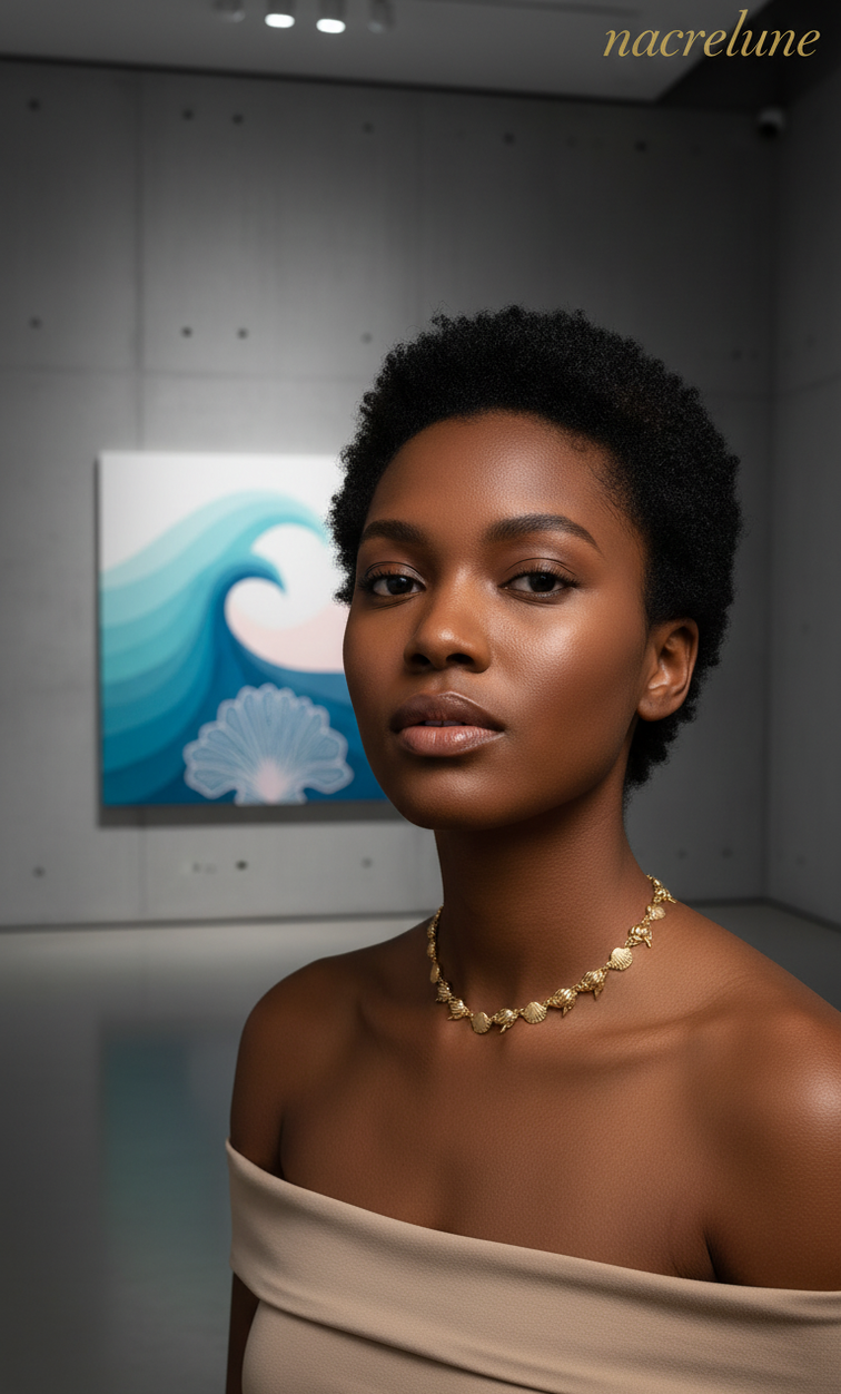 Collier Marée – Coquillages Plaqué Or | NACRELUNE