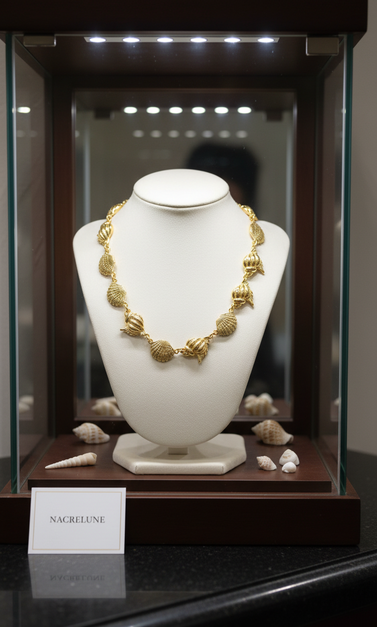Collier Marée – Coquillages Plaqué Or | NACRELUNE