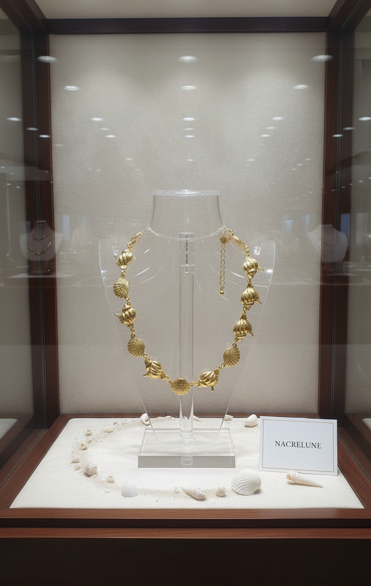 Collier Marée – Coquillages Plaqué Or | NACRELUNE