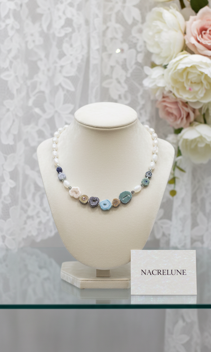 Collier Pierres Naturelles Semi-Brutes | NACRELUNE nacrelune.com collier