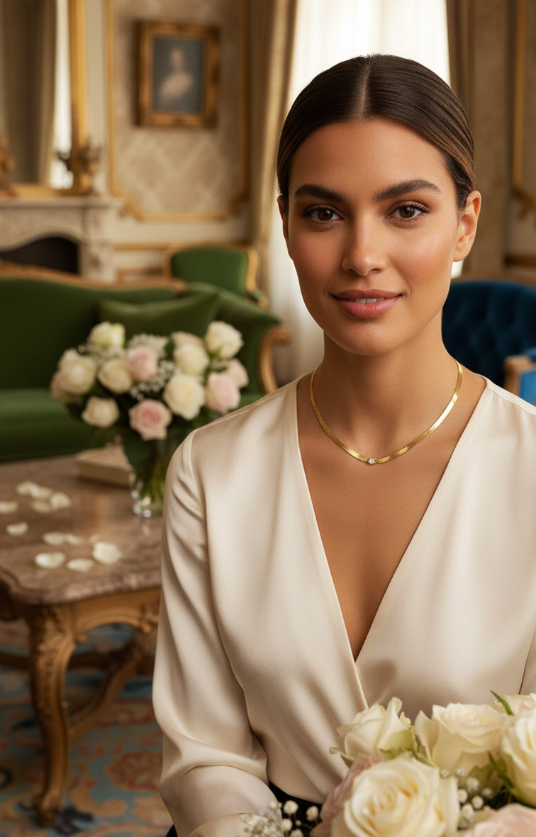 Collier Plaqué Or & Zirconia – Éclat Diamant