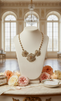 Collier Strass Fleurs Topaze | NACRELUNE nacrelune.com collier