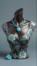 Collier Turquoise Naturelle & Pendentif Cœur – Protection & Soin du Cœur | NACRELUNE NACRELUNE collier