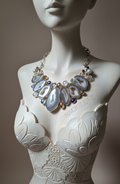 Collier en argent avec géodes d'agates grises à cristaux de quartz et pierres fines-NACRELUNE NACRELUNE collier