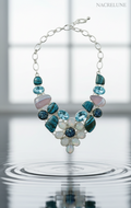Collier en argent 925 avec pierres fines et pierres de lune