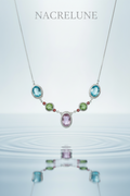 Collier argent 925 et topazes mystiques claires