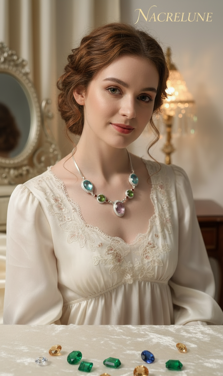 Collier argent 925 et topazes mystiques claires