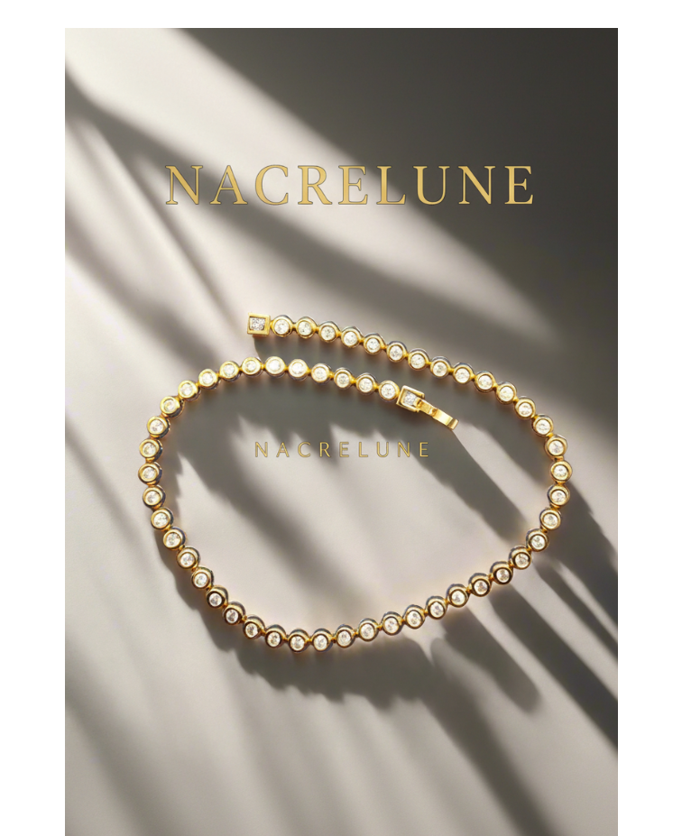 Collar de circonio que imita un diamante rivière