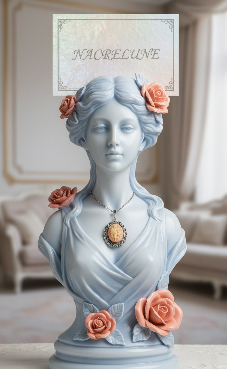 Grand Pendentif Camée Ange en Résine — 2 Couleurs | NACRELUNE NACRELUNE pendentif