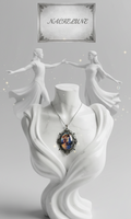 Grand Pendentif Camée Fantasy — Couple Dansant | NACRELUNE NACRELUNE pendentif