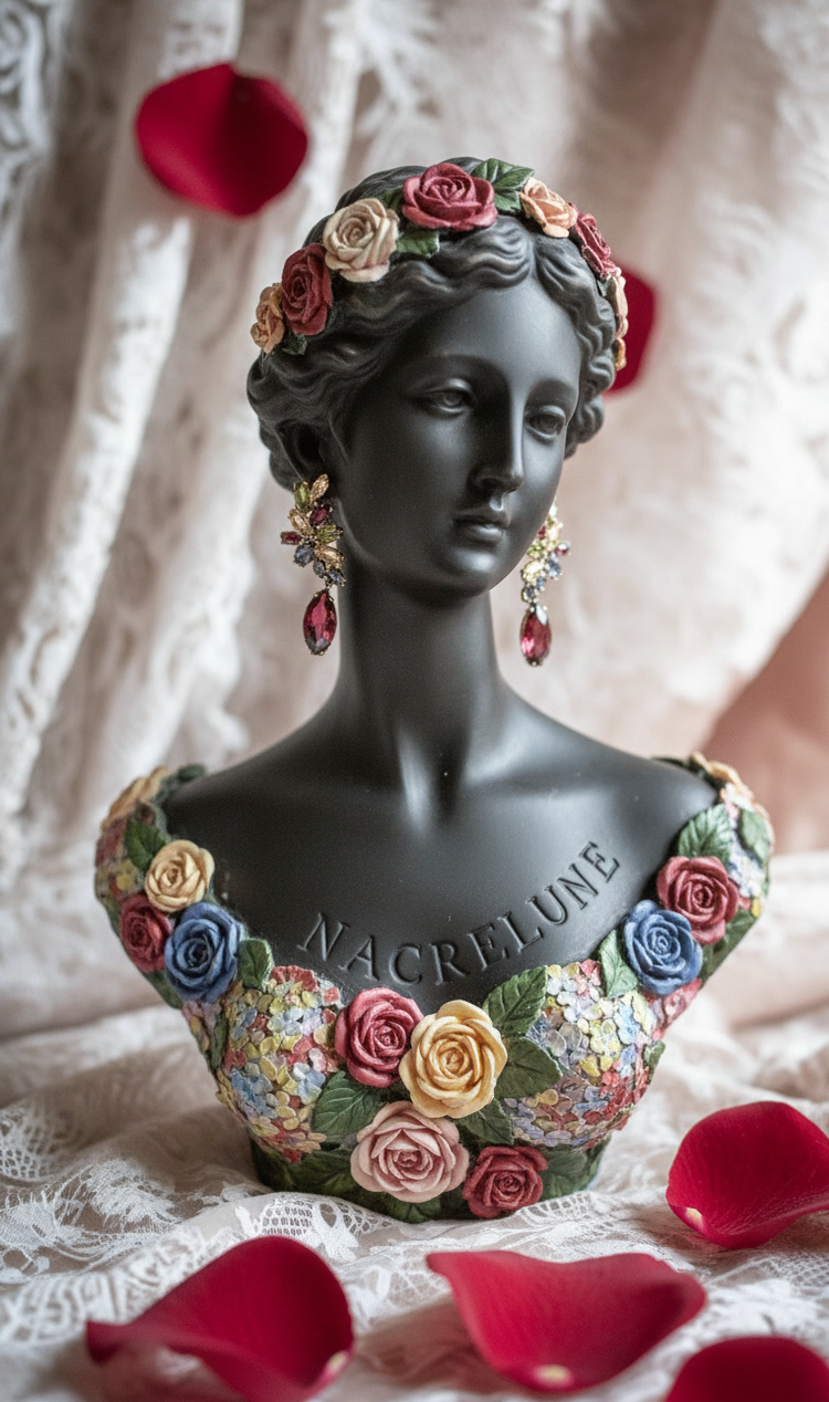 Large multicoloured zirconia earrings