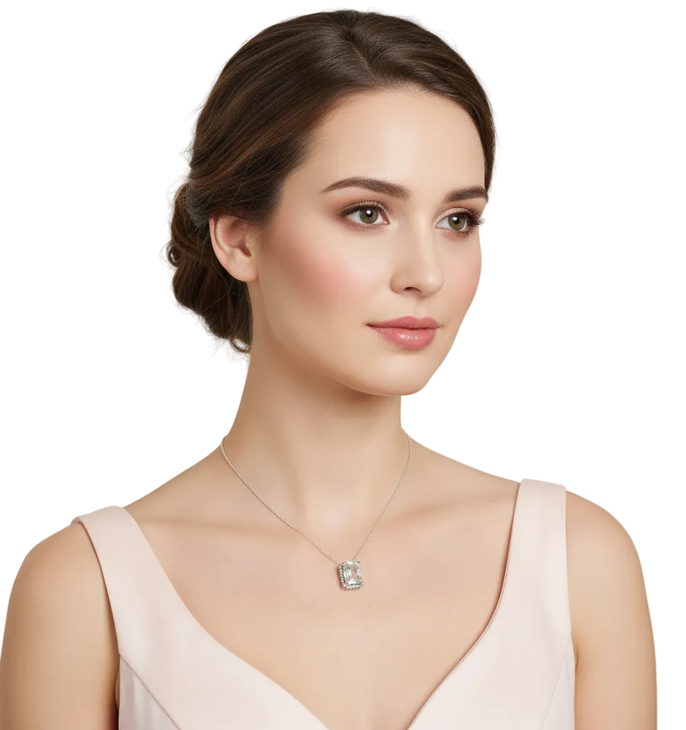 Pendentif en argent 925 avec topaze traitée mystique multicolore nacrelune.com pendentif