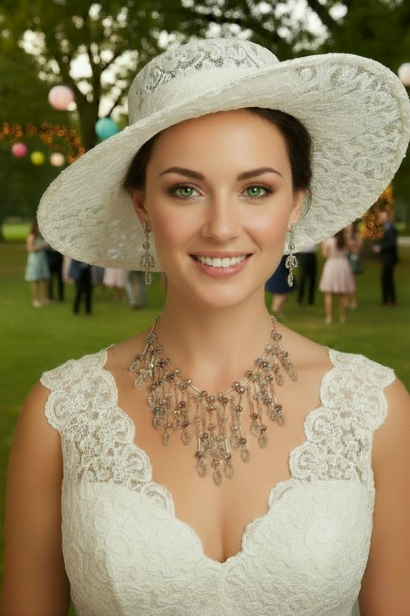 Parure en strass blancs et multicolores nacrelune.com parure