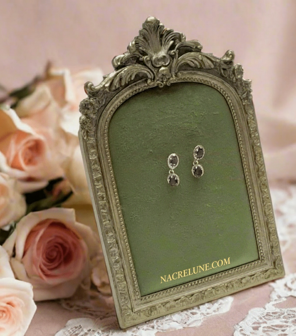 Boucles d'oreilles en argent et améthystes taillées nacrelune.com boucles d'oreille