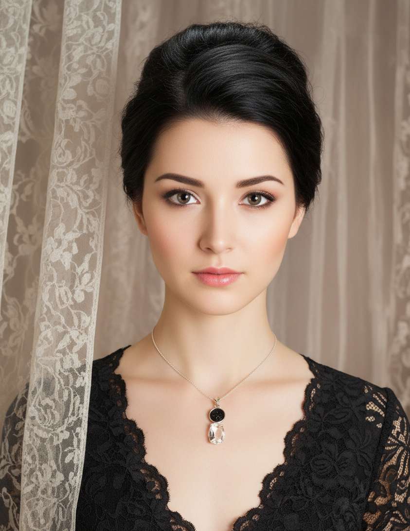 Pendentif en argent véritable avec topaze taillée traitée mystique et pierre de soleil sculptée nacrelune.com pendentif