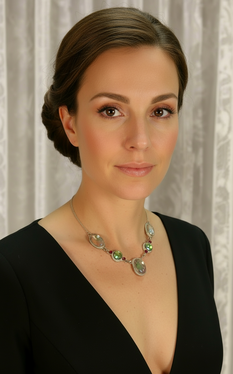 Collier argent 925 et topazes mystiques claires nacrelune.com collier