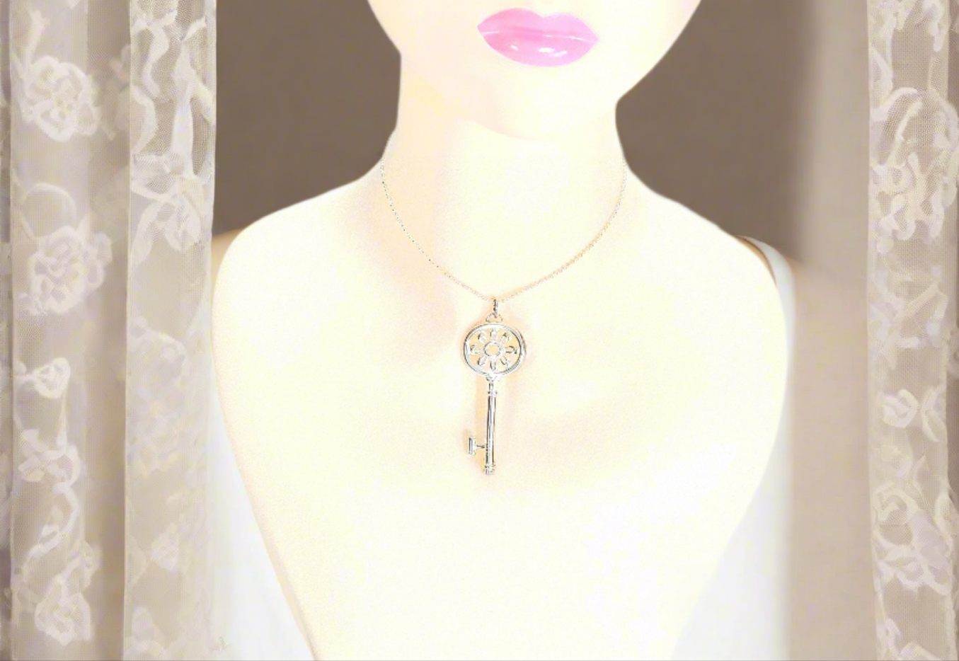 Clé pendentif en argent 925