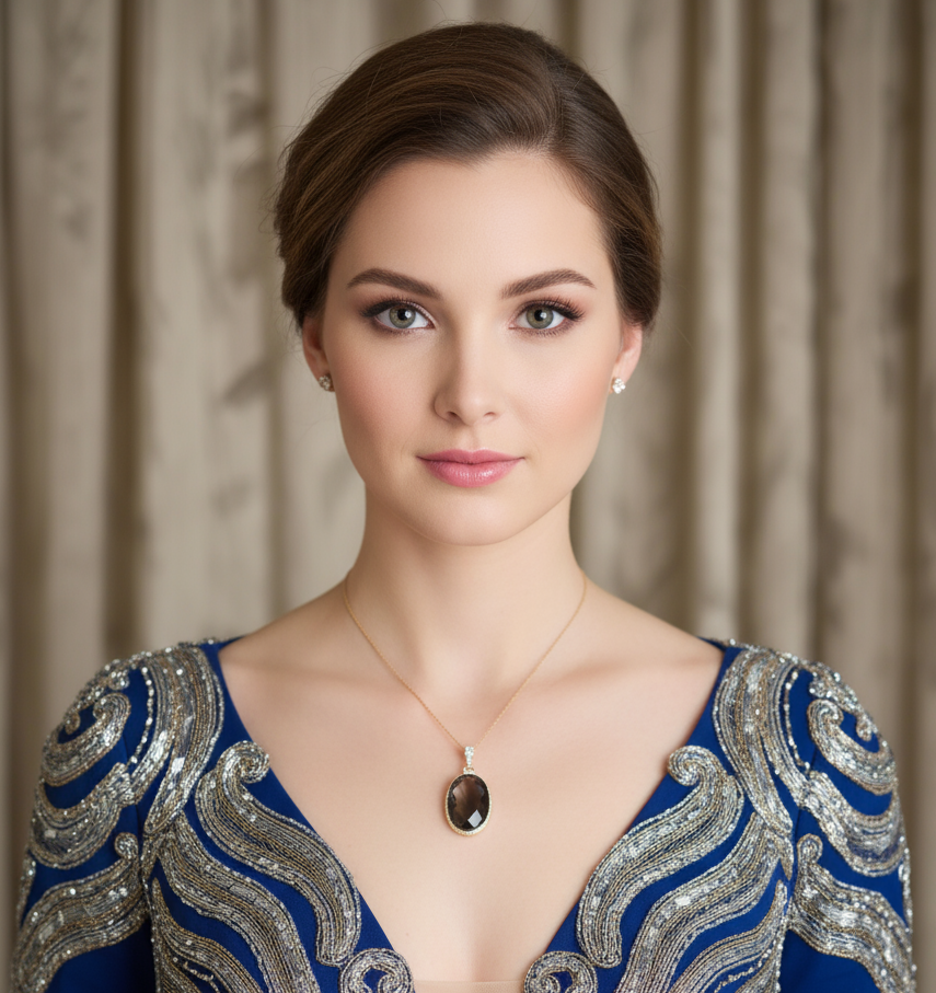 Pendentif en argent avec quartz fumé : choisissez votre modèle NACRELUNE pendentif