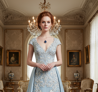 pendentif argent 925 avec lapis lazuli poli NACRELUNE pendentif