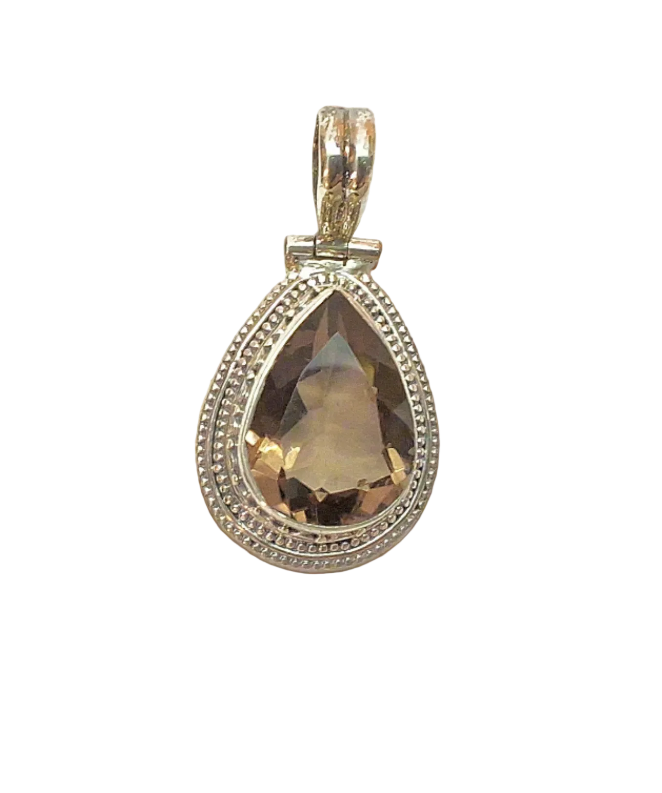 Pendentif en argent avec quartz fumé : choisissez votre modèle Modèle B nacrelune.com pendentif
