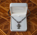 Collier en hématites avec ange gardien nacrelune.com collier
