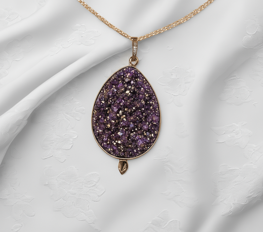 pendentif argent 925 avec titanite naturelle NACRELUNE collier