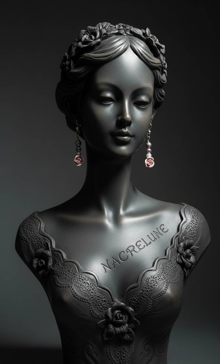 Boucles d'oreilles fleur en résine orange avec perles – NACRELUNE NACRELUNE boucles d'oreille