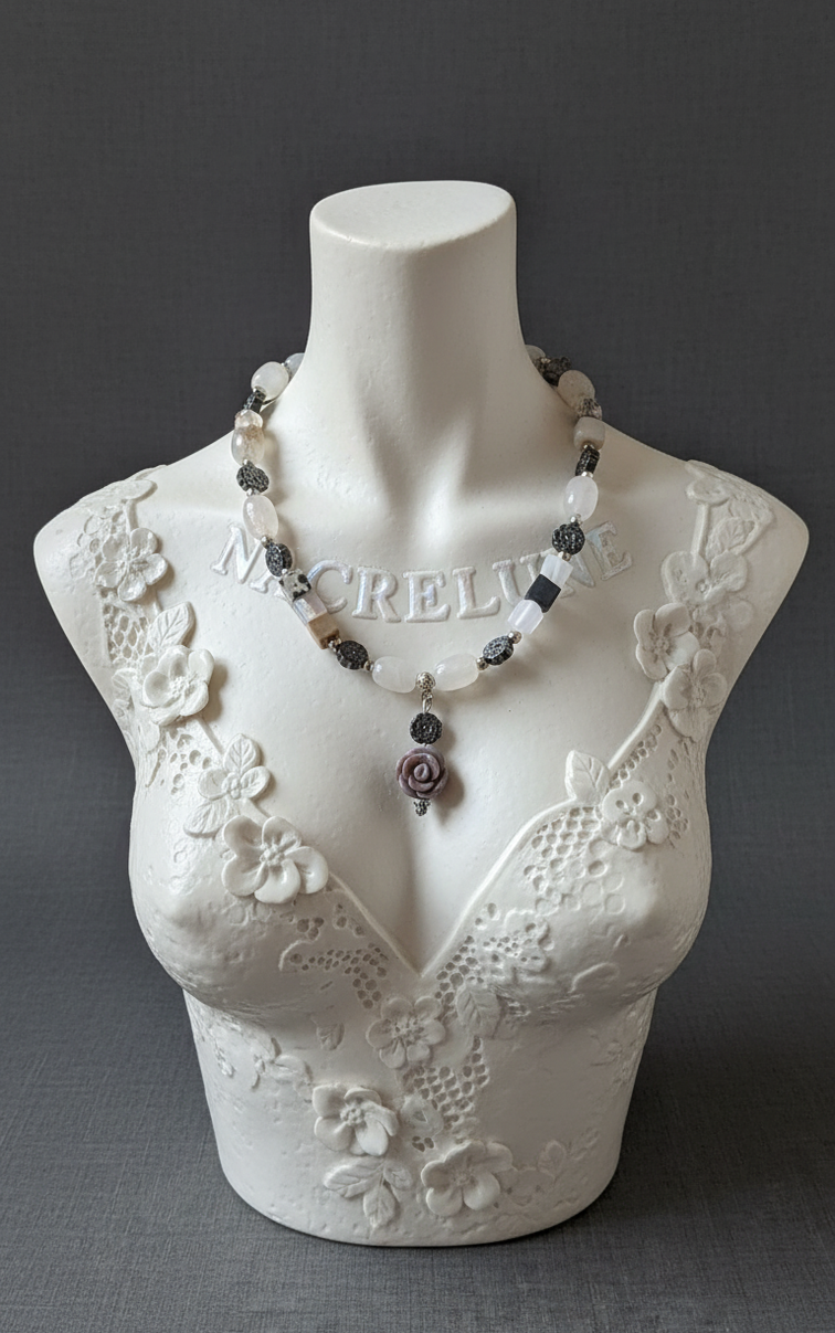 Collier Jade hematites & Rhodochrosite | NACRELUNE NACRELUNE collier