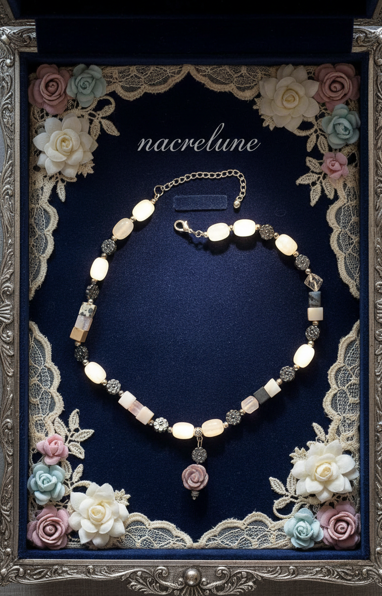 Collier Jade hematites & Rhodochrosite | NACRELUNE NACRELUNE collier