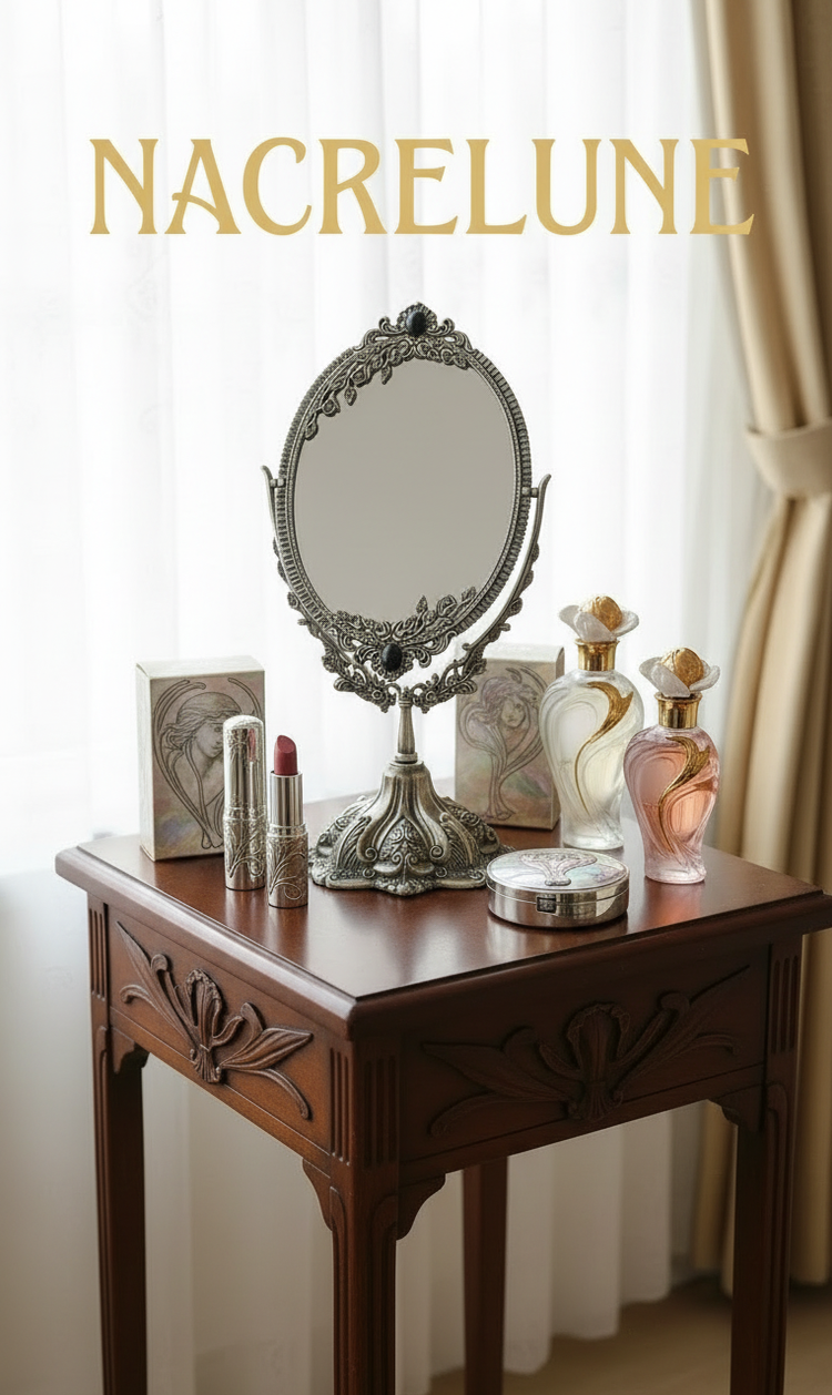 Miroir Style Vintage pour la Coiffeuse - Design Ouvrage Intemporel | NACRELUNE NACRELUNE accessoires