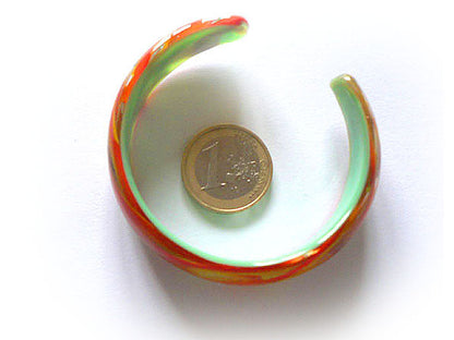 pulsera de cristal naranja amarillo verde PRB22