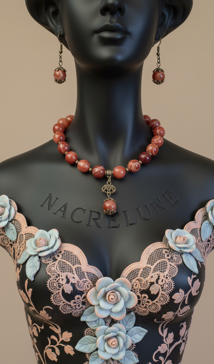 Parure Agate Cornaline - Creativite & Vitalite | NACRELUNE NACRELUNE parure