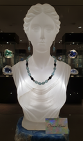 Parure Cyanite & Onyx | Collier et Boucles d'Oreilles | NACRELUNE nacrelune.com parure