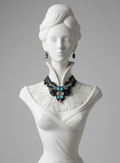 Parure Dentelle & Strass - Noir ou Multicolore au Choix | NACRELUNE Multicolore NACRELUNE parure
