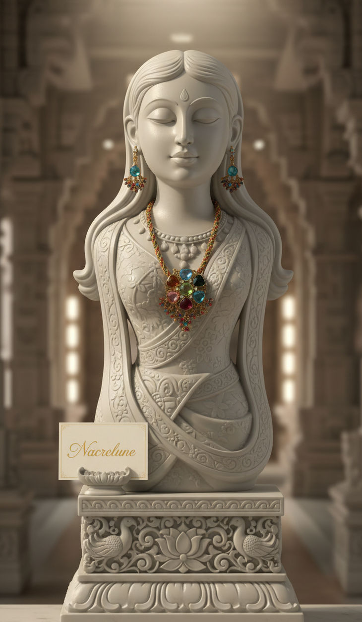 Parure Fantaisie de Style Hindou | Collier et Boucles d'Oreilles | NACRELUNE nacrelune.com parure