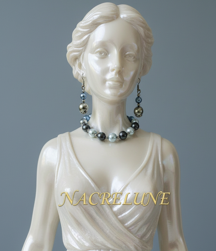 Parure Perles de Nacre Multicolores - Douceur Irisee & Eclat Naturel | NACRELUNE NACRELUNE parure