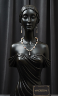Moonstone beaded jewelry set with cultured pearls
