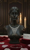Parure Strass Complète Triangle  | Collier, Bracelet & Boucles Clips | NACRELUNE