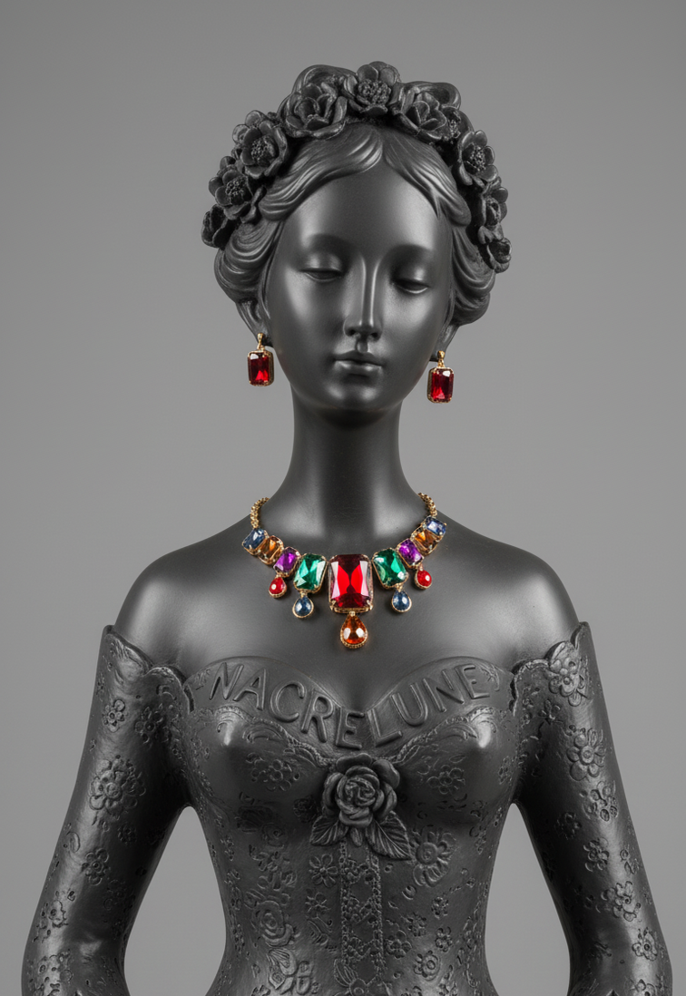 Parure Strass Multicolores Originale - Design Distinctif & Eclat Colore | NACRELUNE NACRELUNE parure