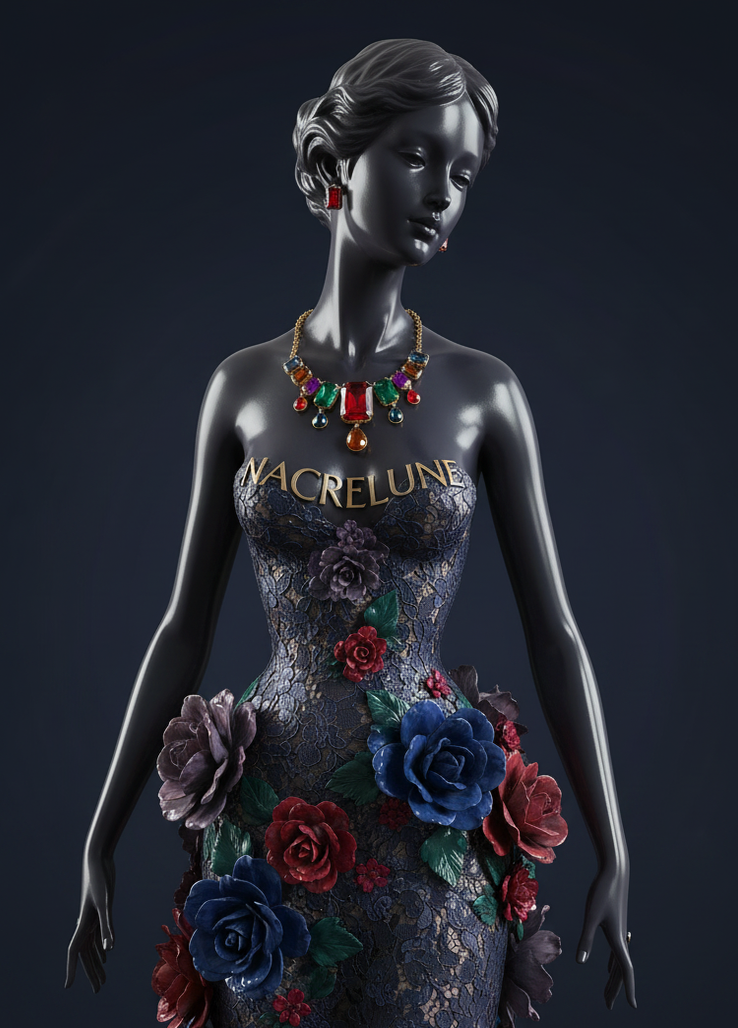 Parure Strass Multicolores Originale - Design Distinctif & Eclat Colore | NACRELUNE NACRELUNE parure