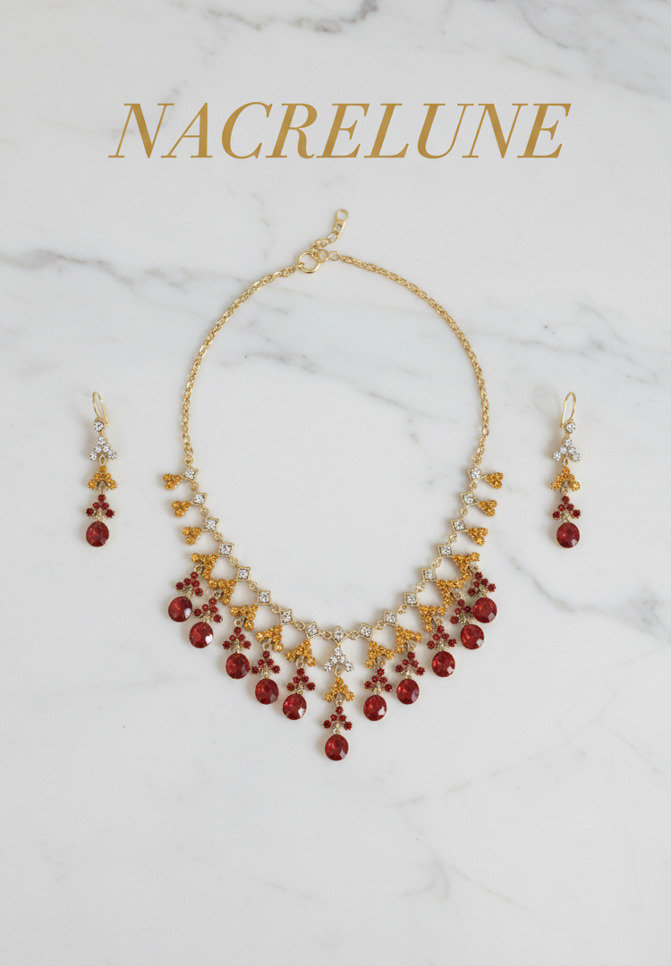 Parure Strass Pampilles Rondes - Eclat & Mouvement Lumineux | NACRELUNE NACRELUNE parure