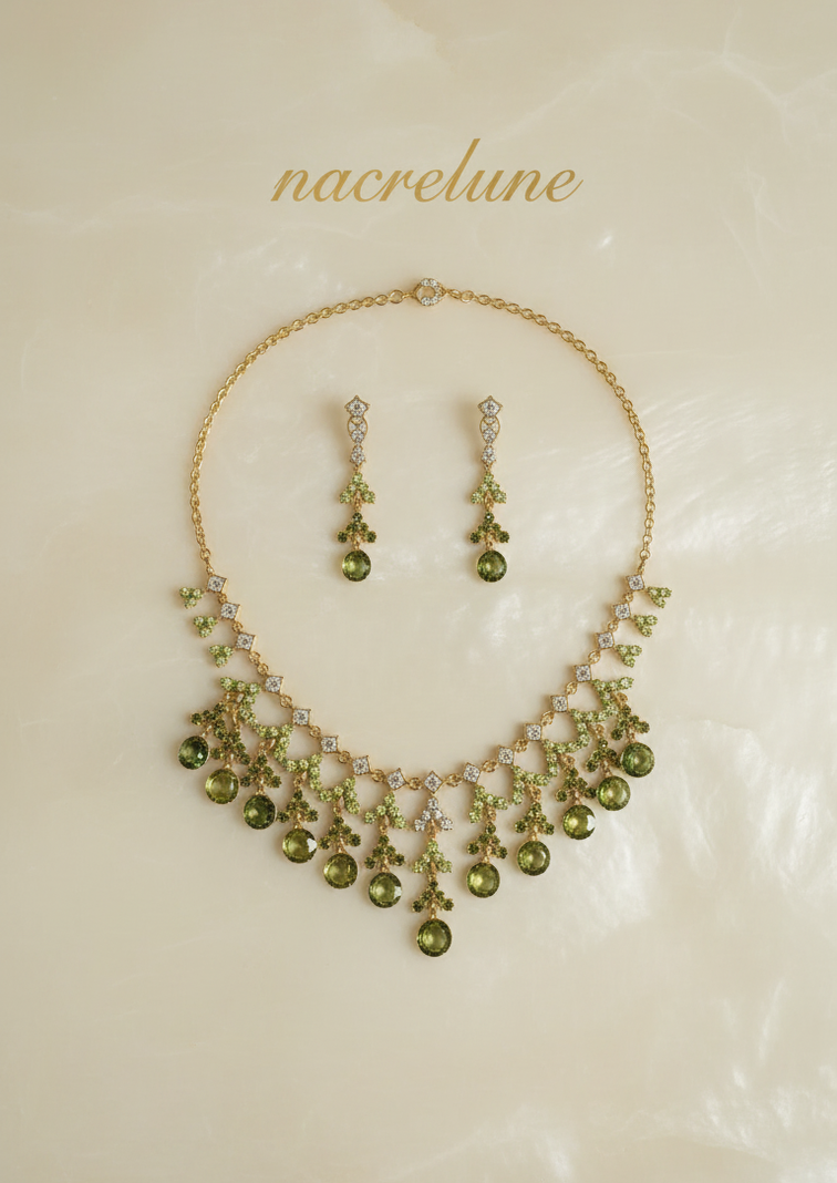 Parure Strass Pampilles Rondes - Eclat & Mouvement Lumineux | NACRELUNE NACRELUNE parure
