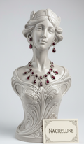 👑 Parure Vintage en Strass Rouge | Collier et Boucles d'Oreilles | NACRELUNE nacrelune.com parure