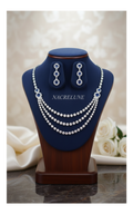 Parure de petits strass bleu roi nacrelune.com parure
