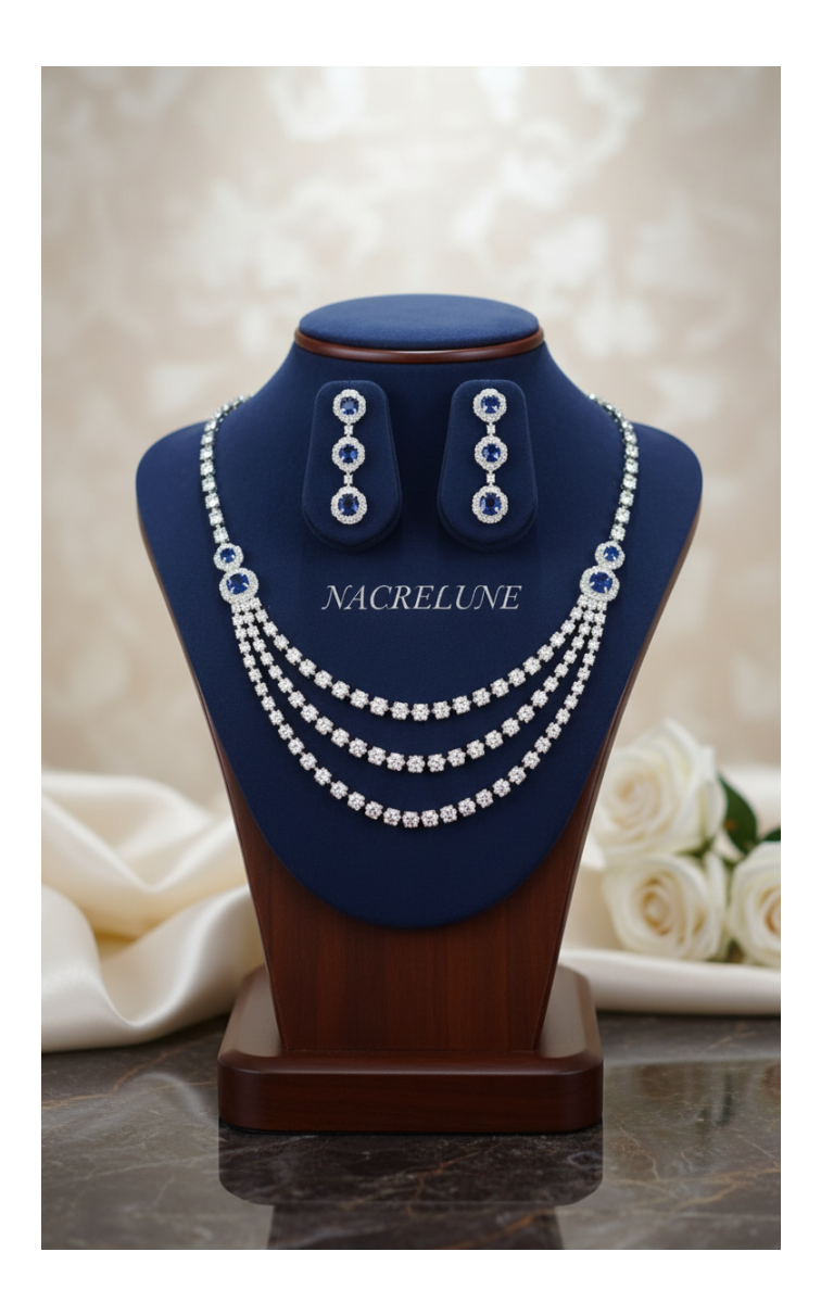 Set of small royal blue rhinestones
