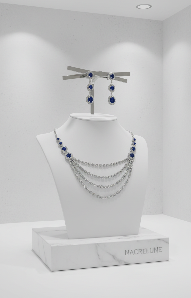 Set of small royal blue rhinestones