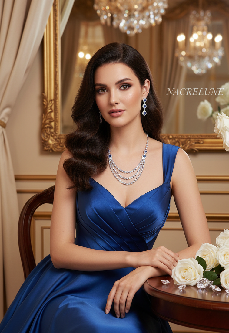 Set of small royal blue rhinestones