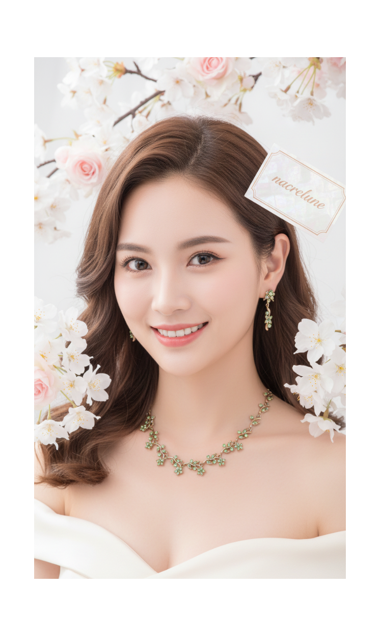 👑 Parure Vintage en Strass Vert Pâle | Collier et Boucles d'Oreilles | NACRELUNE nacrelune.com parure