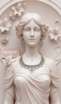 Sophisticated set in green rhinestones